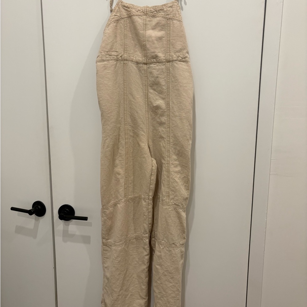 Urban Outfitters Tan Tie Strap Overalls, Size Medium
